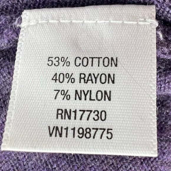 Merona Purple Button Up Long Sleeve Embellished Cardigan Sweater Size XS Women’s - Picture 5 of 5